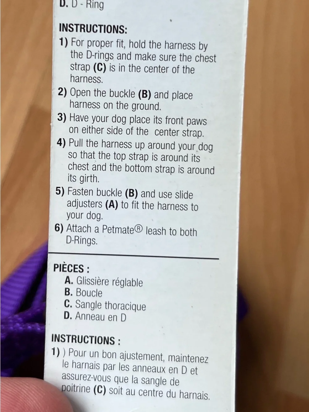 Petmate Purple Step-In Dog Harness with Metal D-Rings